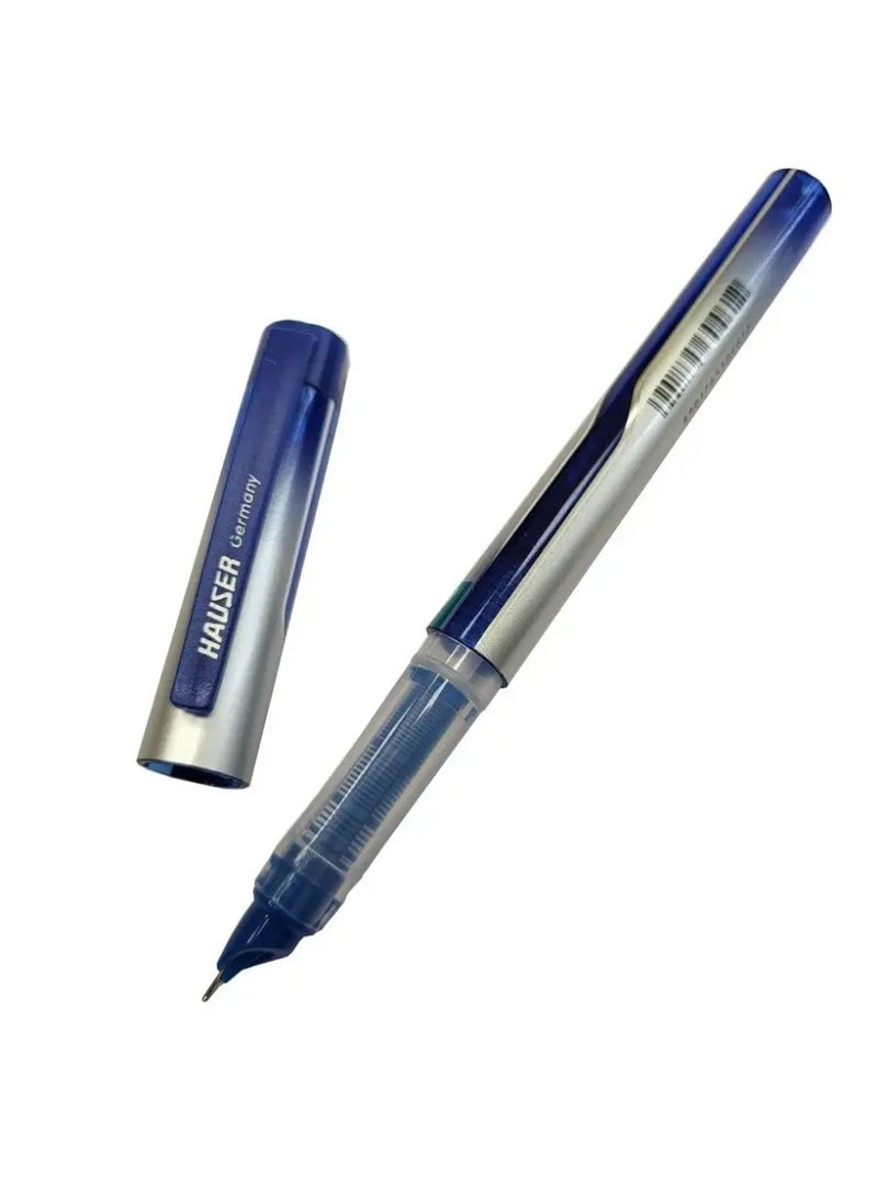 هاوزر قلم حبر سائل هاوزر إنكس (Hauser INX) الألماني - رأس مبطن لكتابة سلسة مع 2 خرطوشة حبر 2XL إضافية - أزرق - Image 3