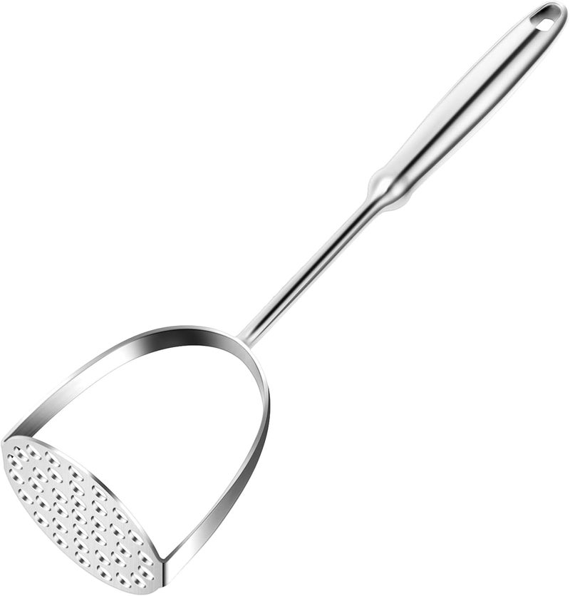 LifHap Potato Masher,Stainless Steel Mashed Potatoes Masher with Long Handle for Beans,Avocado,Fruit,Vegetables.One Piece Construction Heavy Duty Masher Kitchen Tool - Image 1