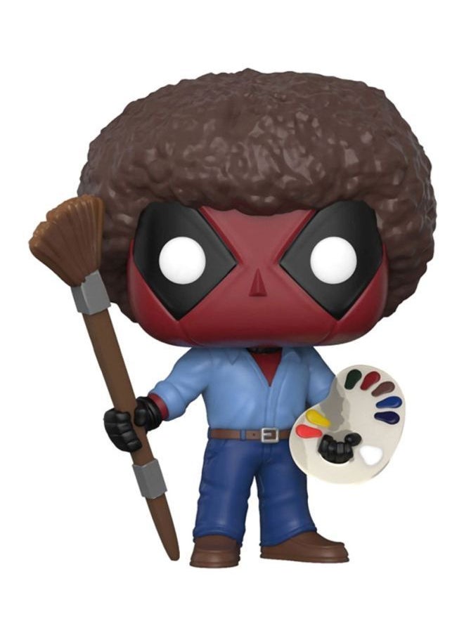NIBEMINENT - Pop Marvel Deadpool As Bob Ross Bobblehead - Image 1