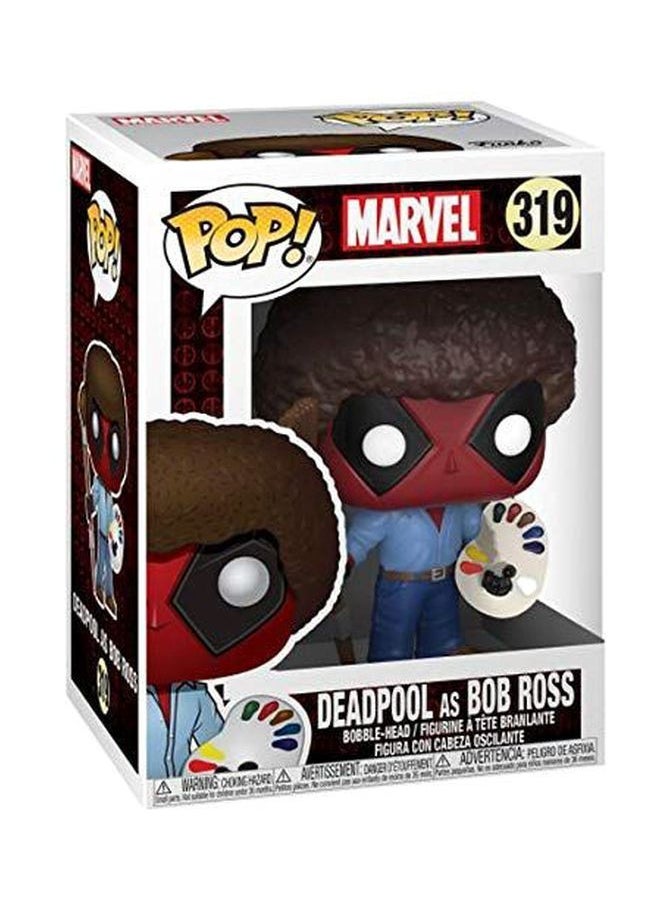 NIBEMINENT - Pop Marvel Deadpool As Bob Ross Bobblehead - Image 1