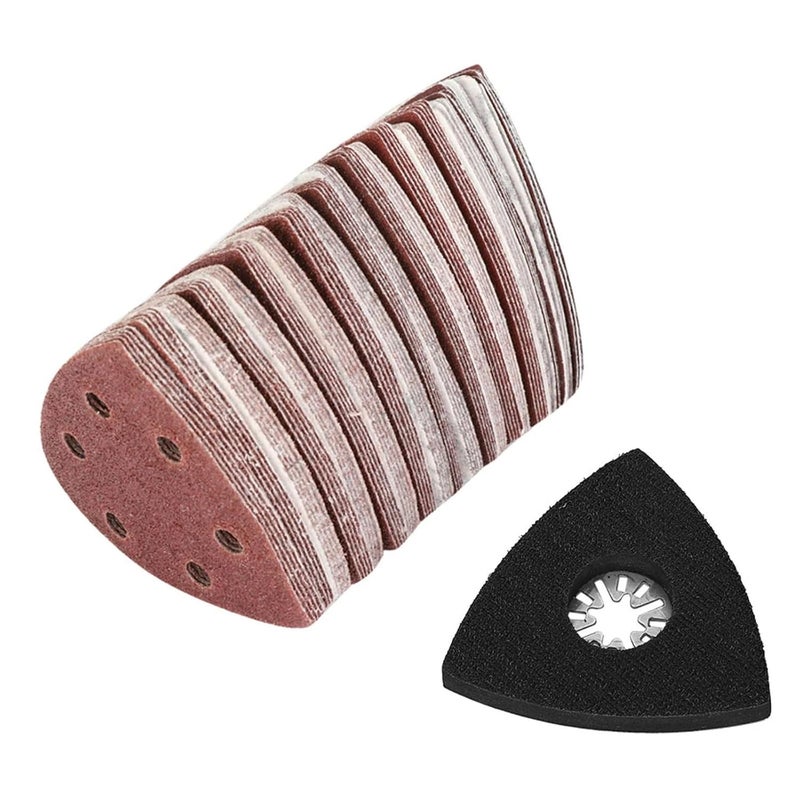 Mouse Sander Sandpaper 101PCS 6Holes Mouse 60/80/120/180/240Grits Paper Detail Sanding Sander Sander PSM Triangular Sandpaper Detail Multi - Image 1