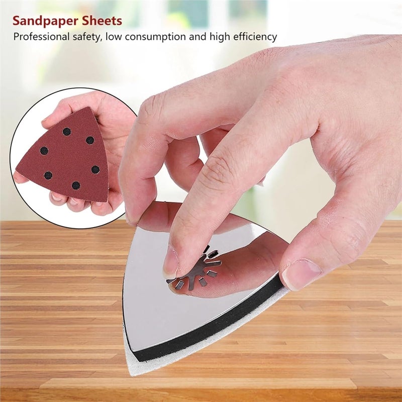 Mouse Sander Sandpaper 101PCS 6Holes Mouse 60/80/120/180/240Grits Paper Detail Sanding Sander Sander PSM Triangular Sandpaper Detail Multi - Image 3