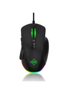 NIBEMINENT GTI Gaming 5000DPI Adjustable 3/9 Buttons RGB Lighting Optical USB Wired Mouse Grey  - Image 1