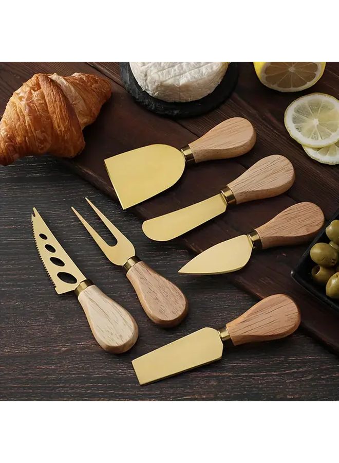 Acacia Wood Stainless Steel Cheese Knife For Cheese Tasting And Serving - Image 1