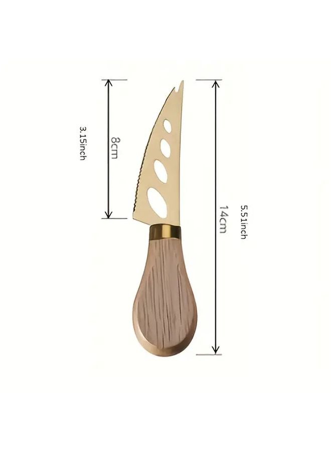 Acacia Wood Stainless Steel Cheese Knife For Cheese Tasting And Serving - Image 3