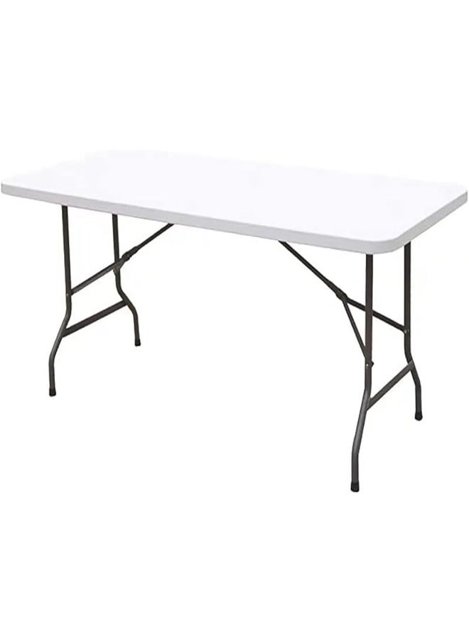 ATM Foldable Buffet Table White/Black 180x75x70centimeter - Image 1