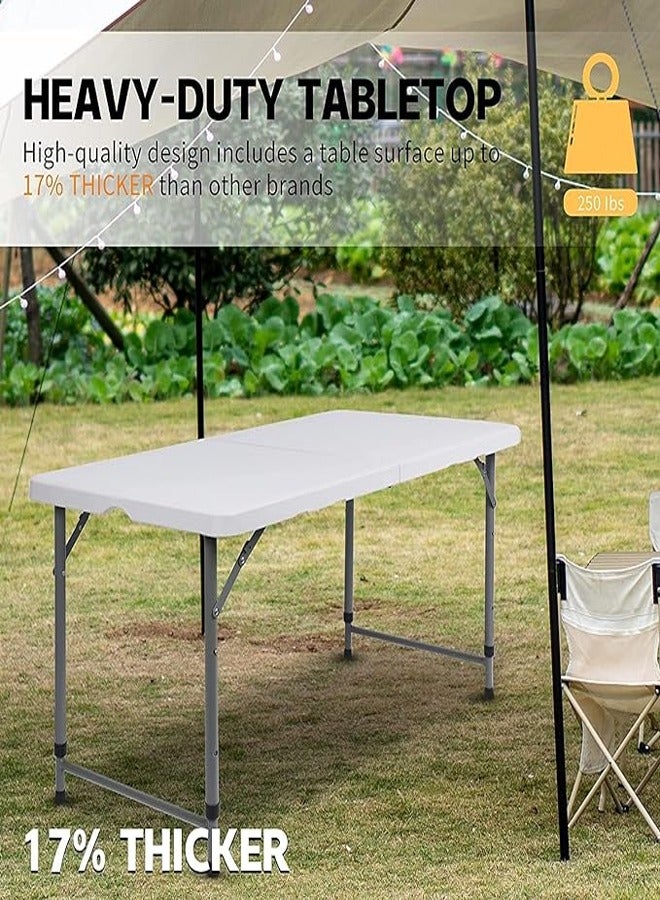 ATM Foldable Buffet Table White/Black 180x75x70centimeter - Image 4