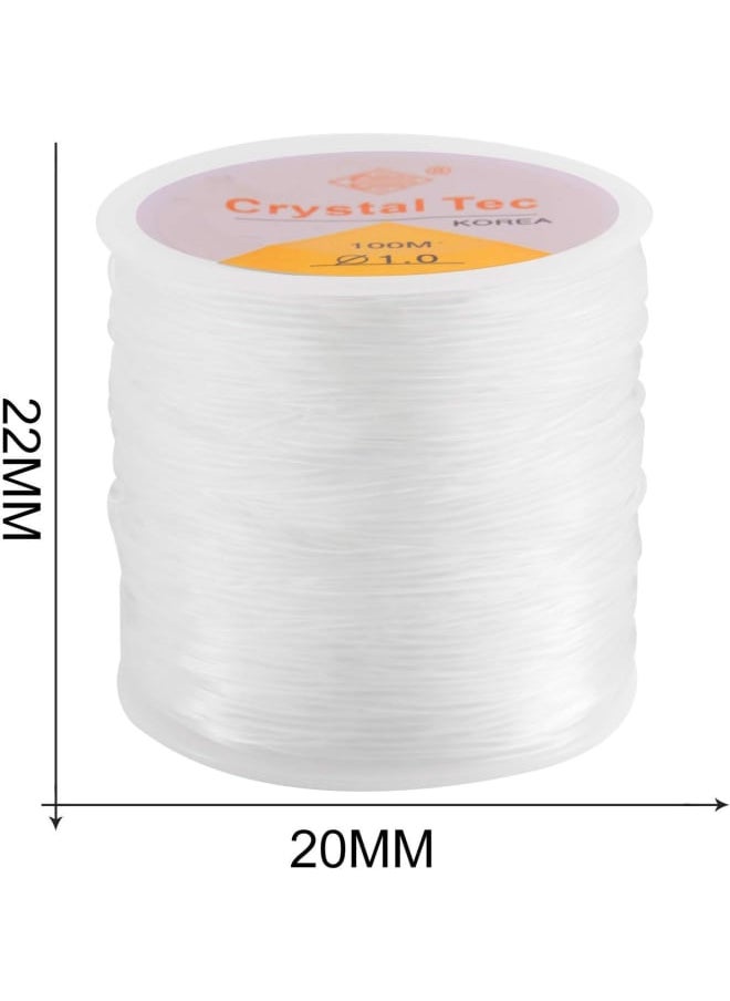 Generic - 0.8/1.0/1.2/1.5mm Elastic String for Bracelets - Elastic Cord Stretchy Bead String - Stretch Cord for Bracelets, Beading and DIY Jewelry Making (1.5mm/20M) - Image 1