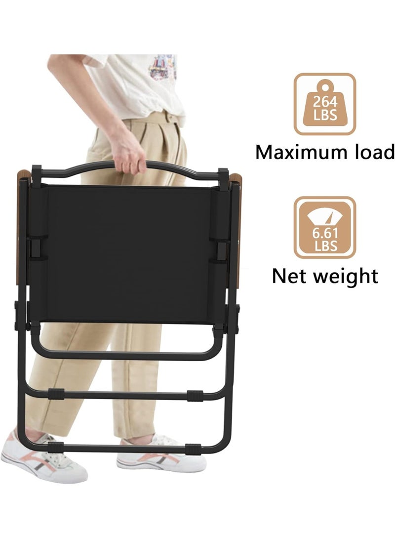 Manful Portable Folding Camping Chair Black, Lightweight Folding Chair for Outdoor Enthusiasts, Folding Chair for Every Adventure, Folding Camping Chair for Travel and Leisure - Image 3