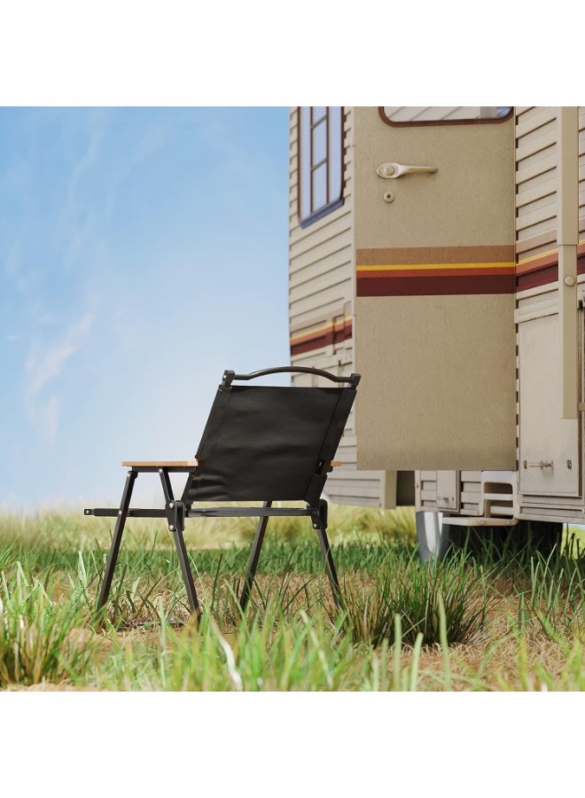 Manful Portable Folding Camping Chair Black, Lightweight Folding Chair for Outdoor Enthusiasts, Folding Chair for Every Adventure, Folding Camping Chair for Travel and Leisure - Image 5