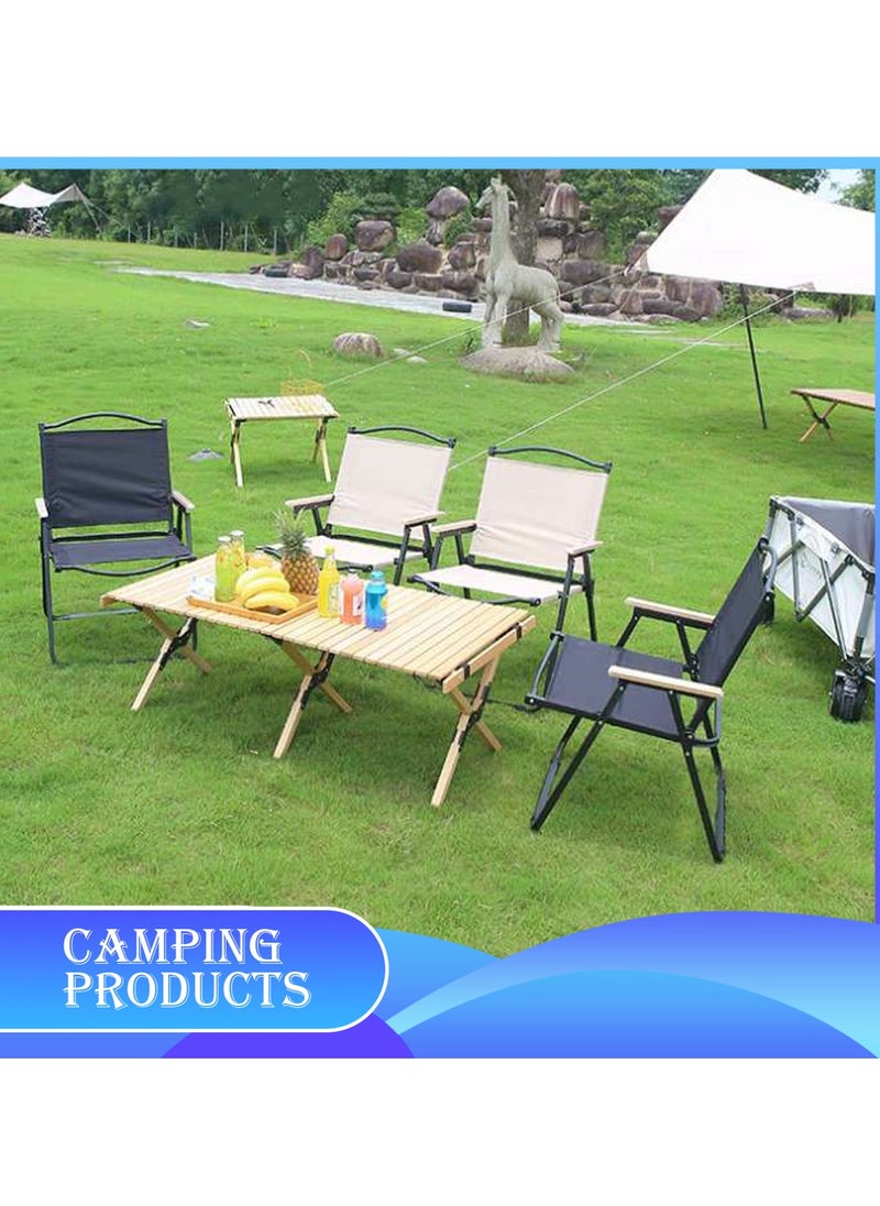 Manful Portable Folding Camping Chair Black, Lightweight Folding Chair for Outdoor Enthusiasts, Folding Chair for Every Adventure, Folding Camping Chair for Travel and Leisure  - Image 4