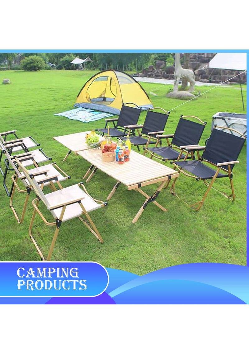 Manful Portable Folding Camping Chair Black, Lightweight Folding Chair for Outdoor Enthusiasts, Folding Chair for Every Adventure, Folding Camping Chair for Travel and Leisure  - Image 5
