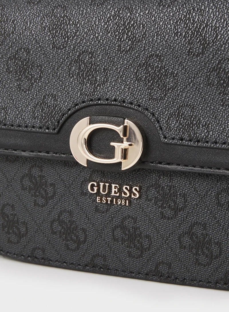 GUESS ORLINA LOGO TOP HANDLE FLAP - Handbag - Image 4