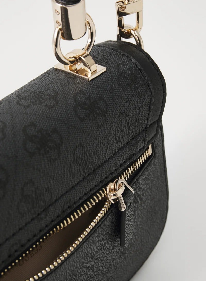 GUESS ORLINA LOGO TOP HANDLE FLAP - Handbag - Image 5