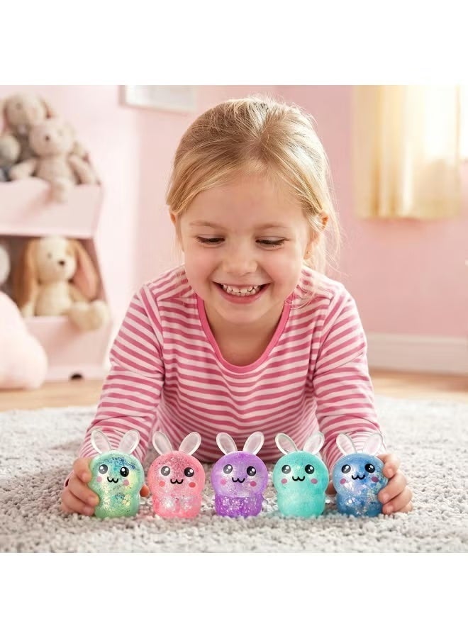 RedMapleTEK 6 Pack Crystal Glitter Bunny Squishy Stress Relief Toys, Slow Rebound Squeeze Toys, Cute Rabbit Sensory Fidget Toys for Kids & Adults - Image 5