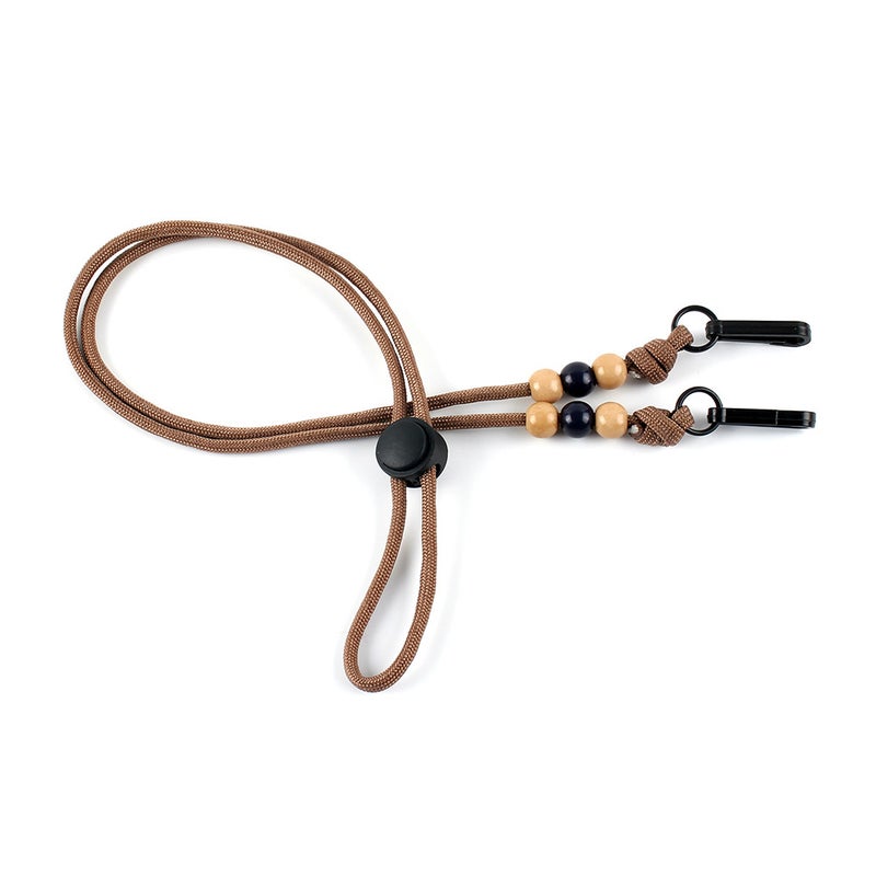 Simple Solid Color Mask Cord Brown/Brown 