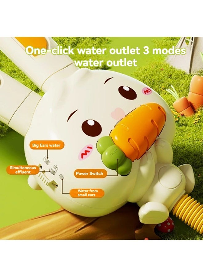 Beauenty - Baby Bath Toys Rabbit Sprinklers - Electric Adjustable Shower Head Water Spray Bathtub Toy, 3 pack Suction Cup Spinning Top Toys,Baby Kids Toddler Shower Gifts for 1 2 3 4 5 Year Olds - Image 1