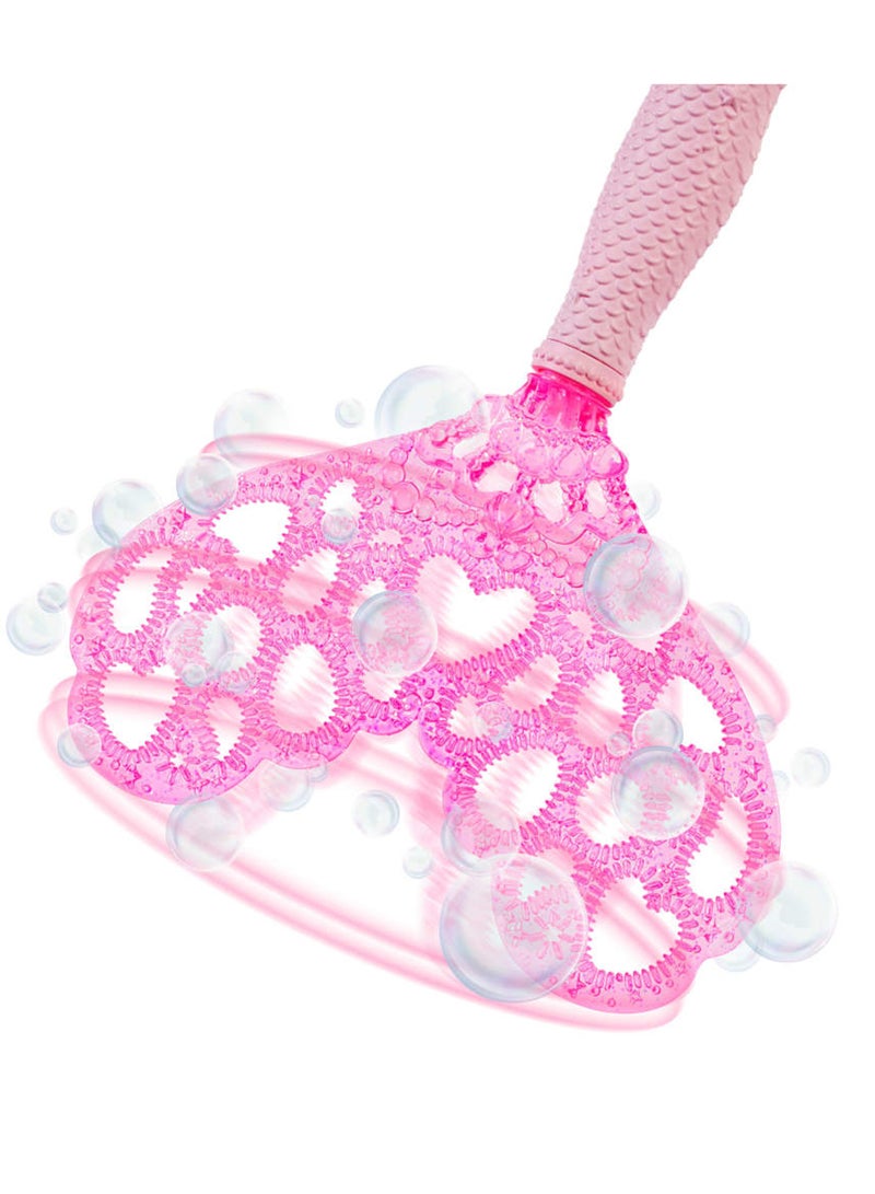 Barbie Bubble Sparkle Mermaid Doll with Bubble-Making Feature & Solution, Tray & Hairbrush, Plus Long, Color-Streaked Blonde Hair - Image 4