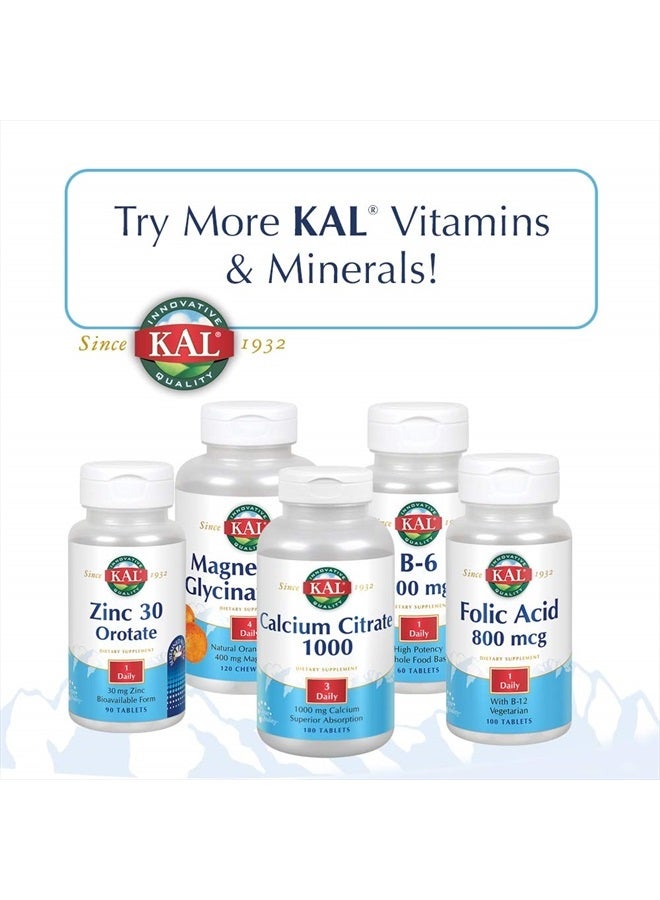 KAL Cal/Mag/Zinc | 1000mg Calcium, 400mg Magnesium & 15mg Zinc | Bone, Muscle, Heart & Immune Support | 100ct, 33 Serv - Image 5