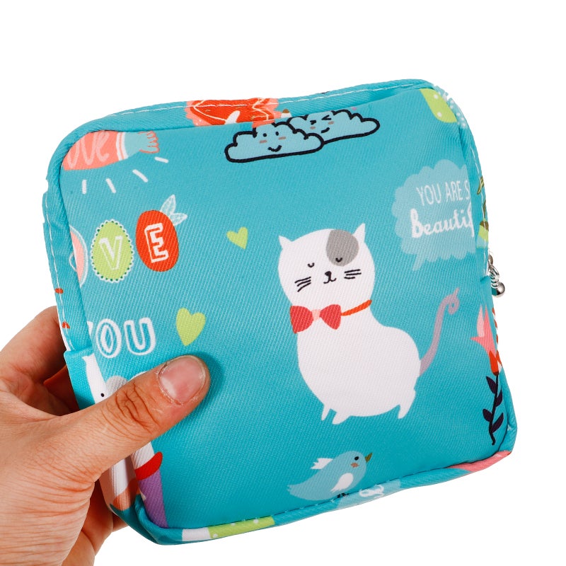 4Pcs Portable Napkin Storage Bags Travel Napkin Bags (Assorted Color) - Image 5
