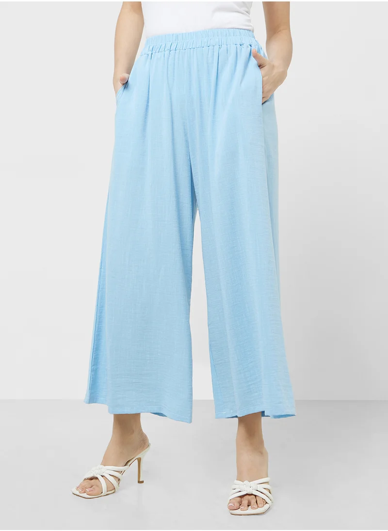 Khizana Button Down Shirt & Wide Leg Pant Set