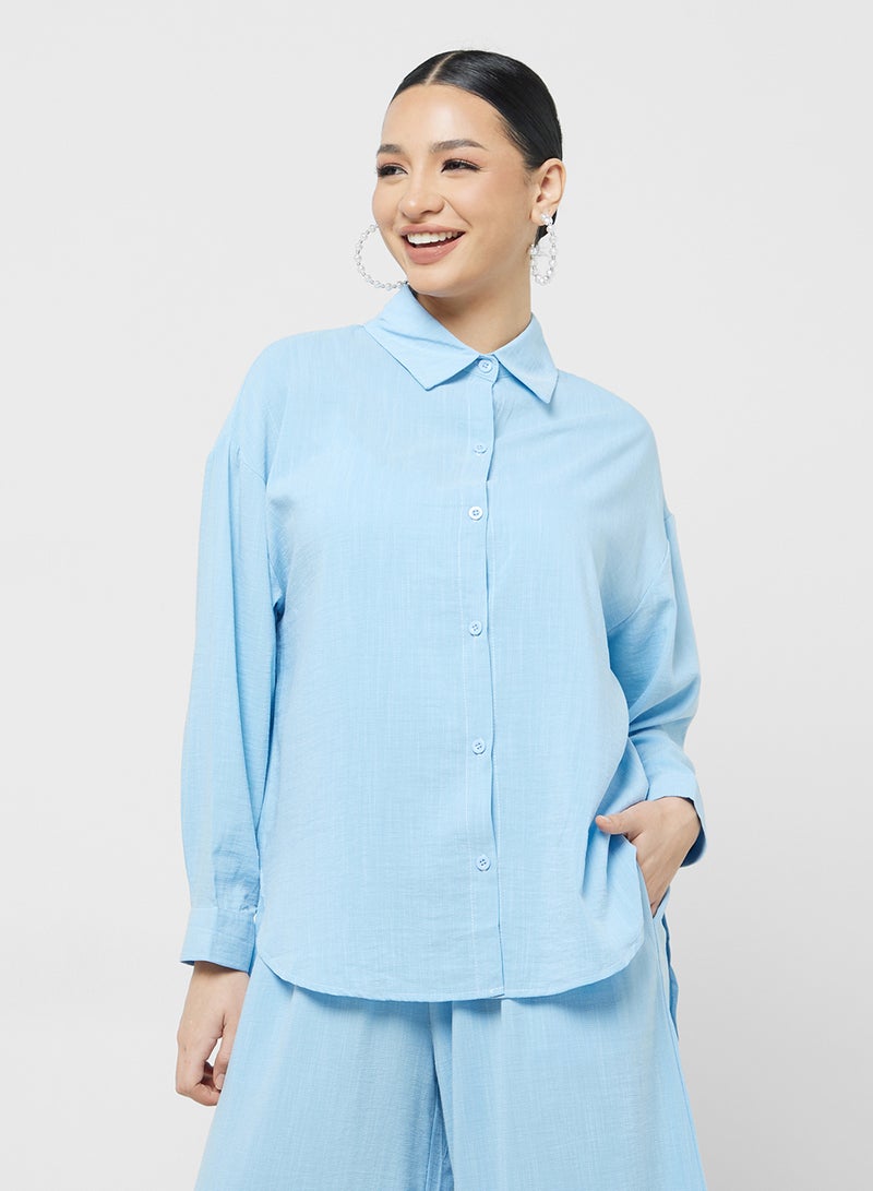 خزانة طقم قميص بأزرار وبنطلون واسع - Image 3