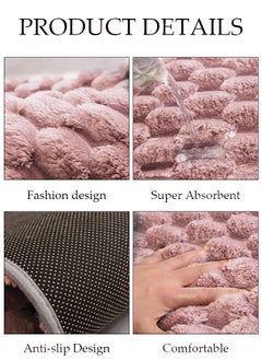 DUNISO 2 Pieces Bathroom Rugs Mat Super Soft Water Absorbent Microfiber Non-Slip Quick Drying Bath Tub Mat Toilet Rugs Perfect Bathroom Mats for Bathroom Tub and Shower  - Image 2