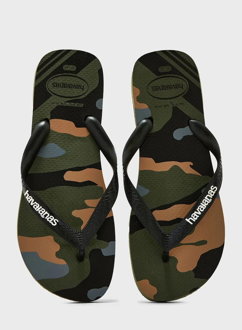 Havaianas Logo Camu Flip Flops