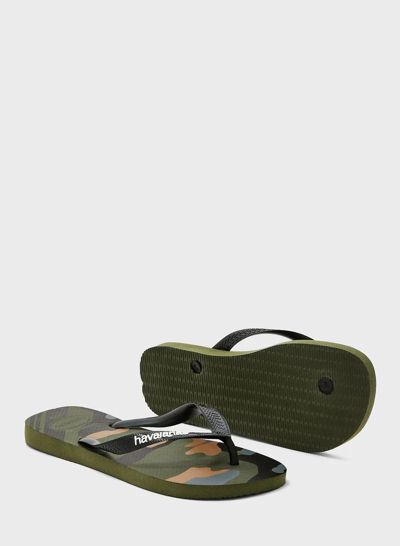 Havaianas Logo Camu Flip Flops