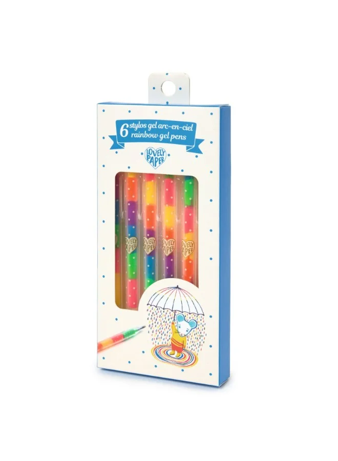 DJECO 6 Rainbow Gel Pens
