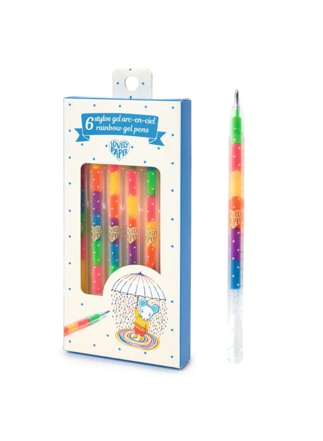 DJECO 6 Rainbow Gel Pens