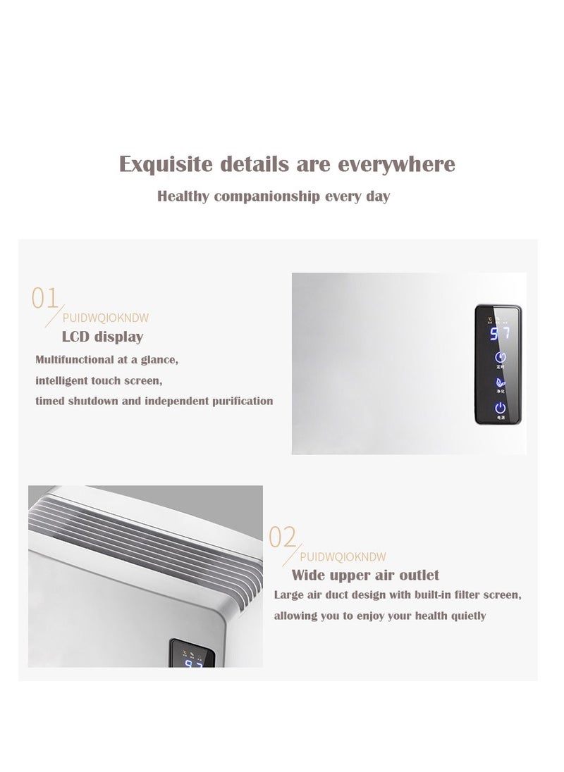 Arabest - Home Dehumidifier, Ultra Quiet Auto Shut Off, Portable Small Compact Dehumidifier, Two Modes and Humidity Control, Ultra Quiet Dehumidifier, 2200ML Water Tank (White A) - Image 1