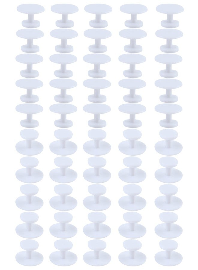 Vagocom 50Pcs 15mm Charm Backs for Bogg Bag, Blank Bit Accessory for DIY Your Own Insert Charm, Button Backs Compatible with Rubber Beach Tote, Please Measure the Hole Size(White) - Image 1