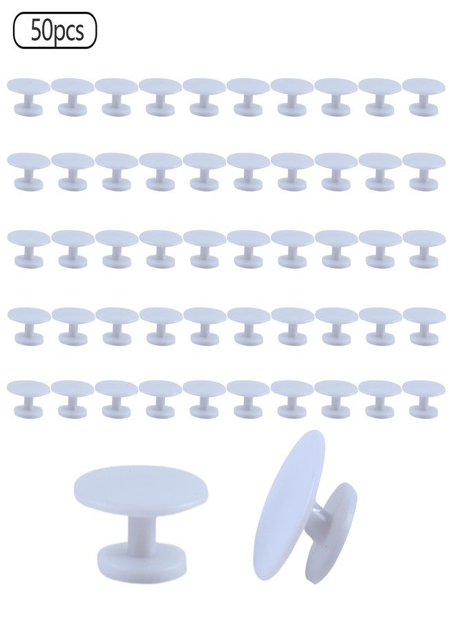 Vagocom 50Pcs 15mm Charm Backs for Bogg Bag, Blank Bit Accessory for DIY Your Own Insert Charm, Button Backs Compatible with Rubber Beach Tote, Please Measure the Hole Size(White) - Image 3