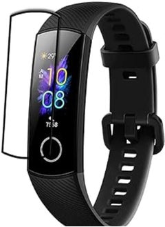 Generic Screen protector for honor band 5 / honor band 4, 3d curved soft edge protective film [anti-scratch] [bubble free] [ultra shatterproof] [high sensitive] (non-tempered glass) for honor bnad 4/5 black 