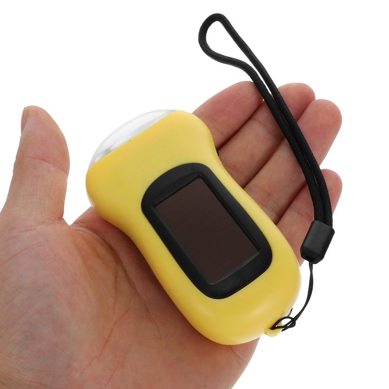 Solar Power Hand Crank Flashlight Rechargeable LED Lantern Portable Emergency Light for Outdoor Camping Hiking Survival - Image 5