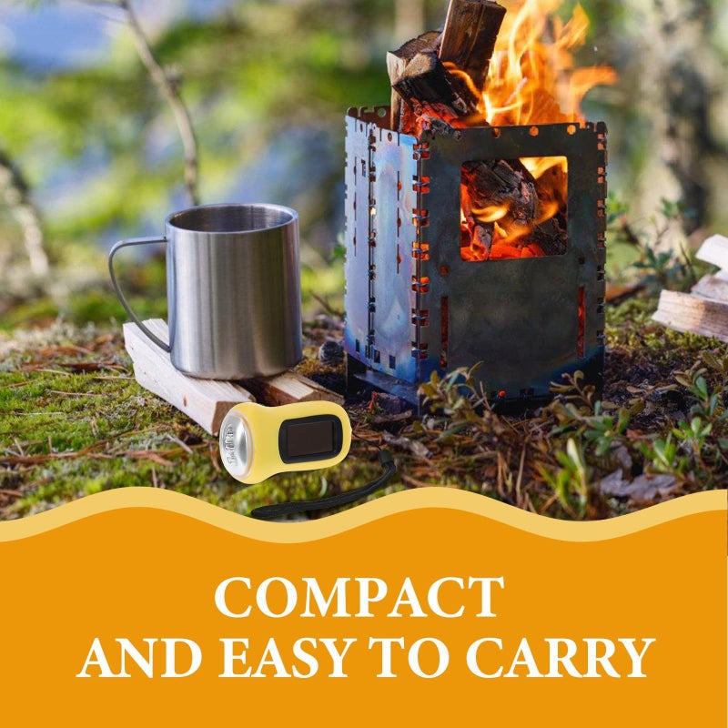 Solar Power Hand Crank Flashlight Rechargeable LED Lantern Portable Emergency Light for Outdoor Camping Hiking Survival - Image 4