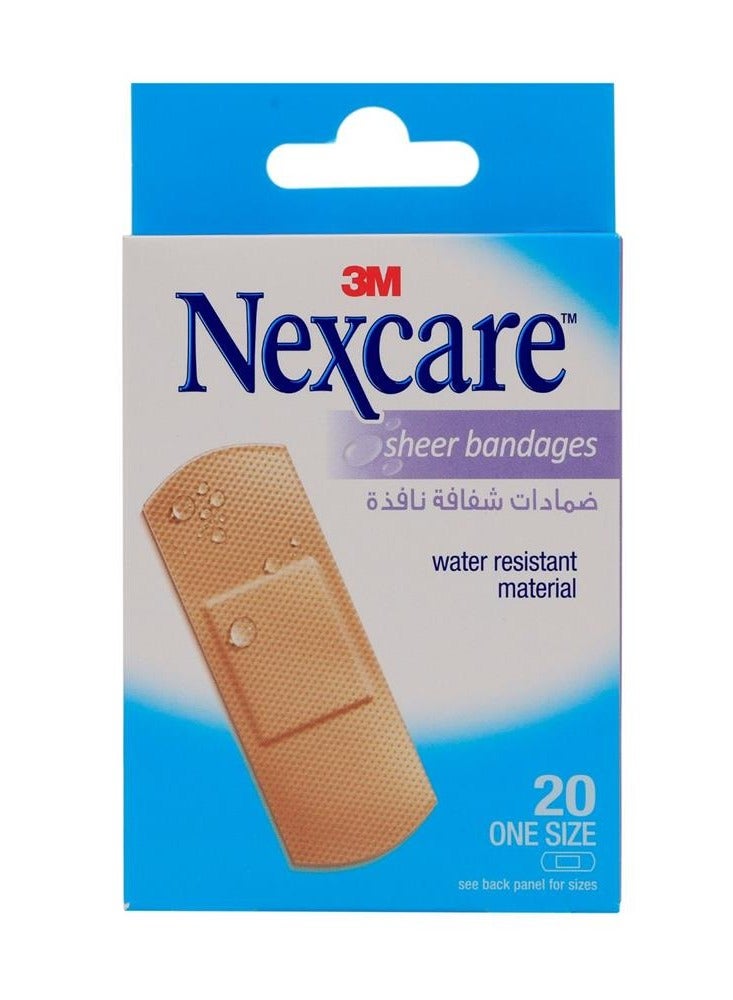 ثري ام 3M Nexcare ضمادات شفافة، 20 ضمادة