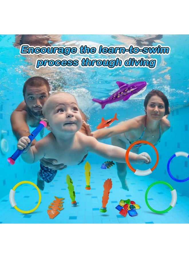 Jasonwell Pool Diving Toys Games - 31 Pcs Swimming Pool Toys For Kids Teens With Diving Rings Dive Sticks Underwater Treasures Torpedo Bandits Fish Toys Etc Fun Water Swim Toys For Boys Girls Adults - Image 2