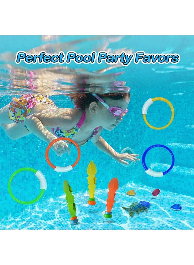 Jasonwell Pool Diving Toys Games - 31 Pcs Swimming Pool Toys For Kids Teens With Diving Rings Dive Sticks Underwater Treasures Torpedo Bandits Fish Toys Etc Fun Water Swim Toys For Boys Girls Adults - Image 3