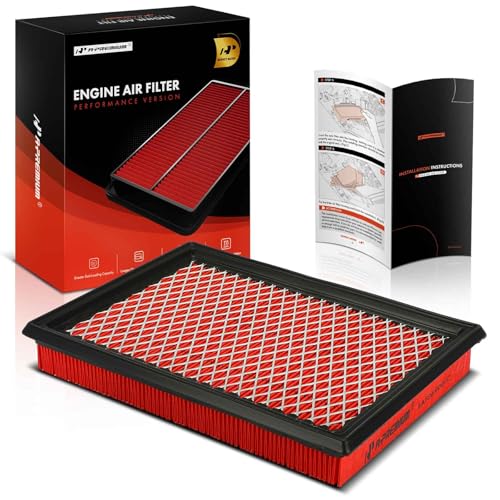 A-Premium High-performance, Pre-oiled Engine Air Filter Compatible with Nissan & Infiniti Models - FX35, FX50, M56, Q50, Q60, Q70, QX70, 300ZX, Juke, Rogue, Sentra- Replace# 16546-30P00 - Image 1
