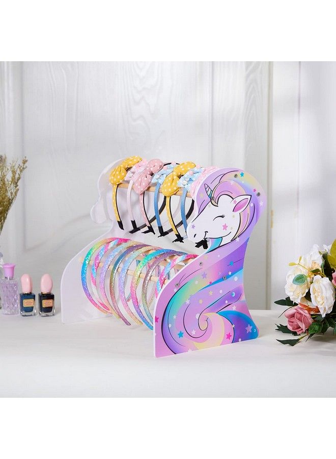 FIOBEE Girls Headband Holder Organizer Unicorn Headband Storage Hair Accessories Organizer Hairband Display Stand Home Room Decors For Kids - Image 5