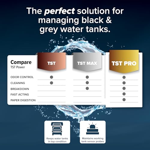 Camco علاج مرحاض كامكو TST PRO RV - صيغة بيولوجية إنزيمية جديدة ومبتكرة لتفكيك مياه الصرف الصحي في المركبات الترفيهية بسرعة - علاج خزان المياه السوداء للمركبات الترفيهية - رائحة صنوبر منعشة - آمن للصرف الصحي، 32 أونصة (41771) - Image 4