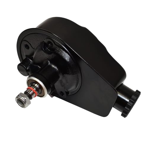 A-Team Performance Power Steering Pump - Saginaw Power Steering Pump Series With Billet Aluminum Cap - Compatible with GM Vehicles GMC Chevrolet, Chevy Buick, Oldsmobile, And Pontiac (Black) - Image 2