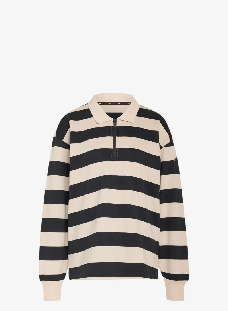 اديداس قميص البولو Essentials Contemporary French Terry طويل الأكمام.