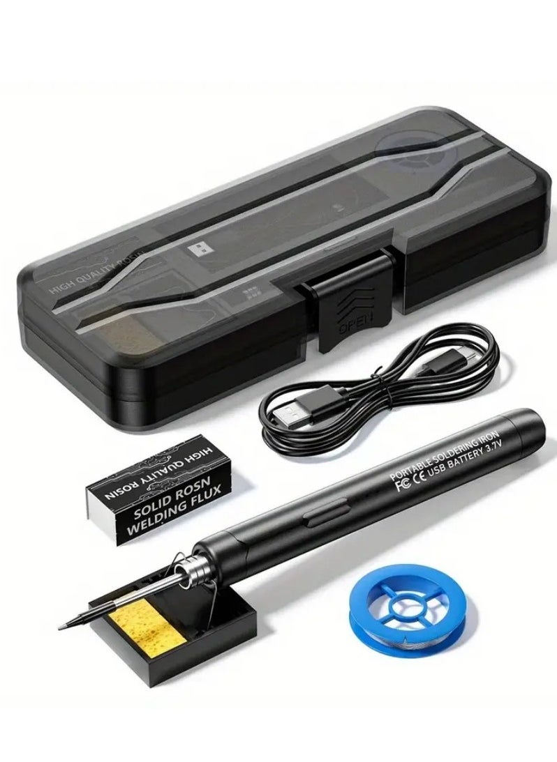 NIBEMINENT USB Portable Intelligent Electric Soldering Iron Multifunctional Soldering Welding Pen with 300-450℃ Temperature Adjustment Function for Soldering Repairing and Maintenance Use  - Image 1