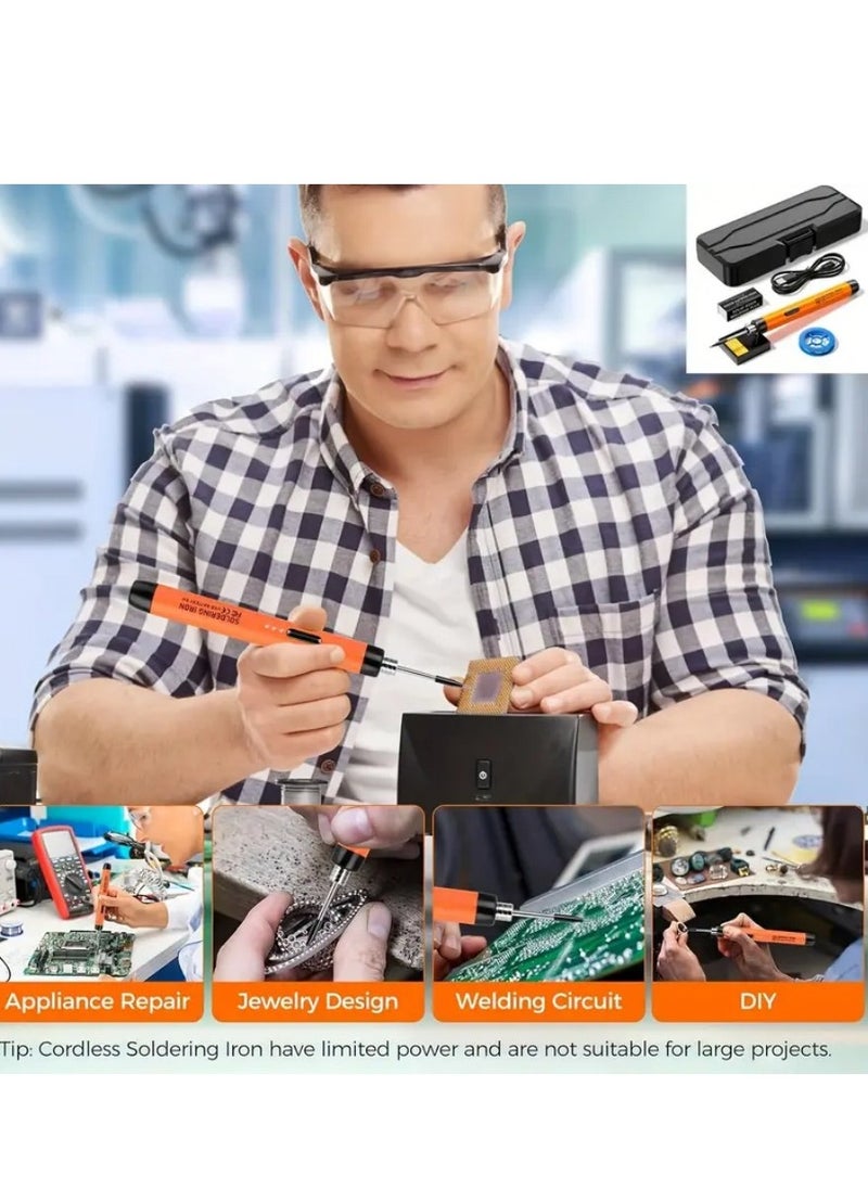 NIBEMINENT USB Portable Intelligent Electric Soldering Iron Multifunctional Soldering Welding Pen with 300-450℃ Temperature Adjustment Function for Soldering Repairing and Maintenance Use  - Image 5