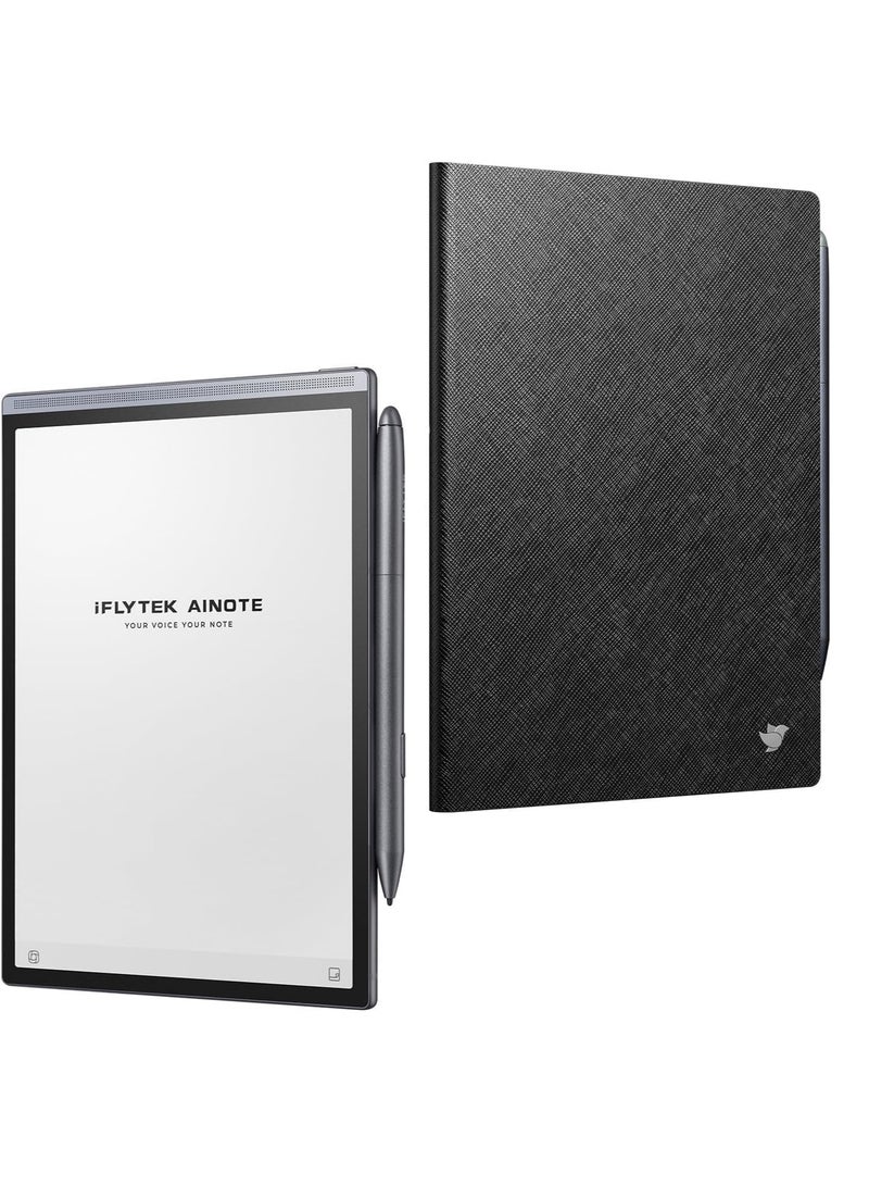 iFLYTEK Premium PU Leather Protective Case for iFLYTEK AINOTE AIR2 - Slim & Lightweight Cover for 8.2" E-Ink Tablet, Durable, Water & Dustproof (Black Case) - Image 1