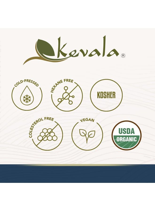 Kevala زيت السمسم العضوي البكر الممتاز من كيفالا - يستخدم فقط بذور متميزة، للطهي، معصور على البارد، غير مكرر، مناسب للعناية بالشعر، الجسم، الحمام، 12 أونصة - Image 5
