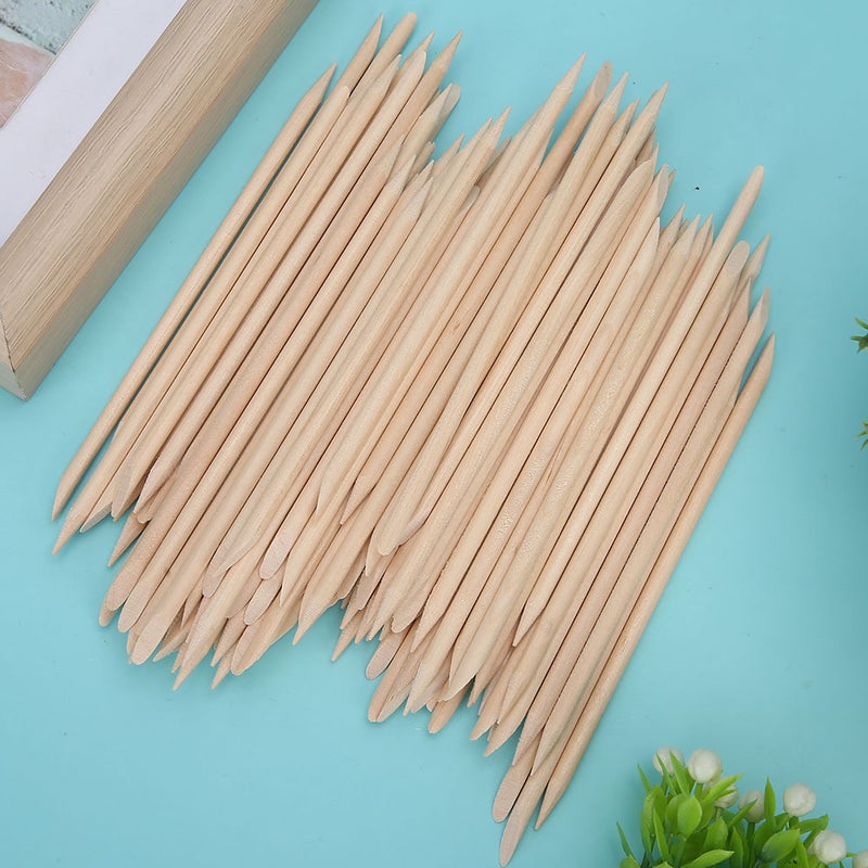 Wooden Cuticle Pusher Remover Removal Tool Wood Sticks for Manicure Pedicure Nail Art200pcs - Image 2